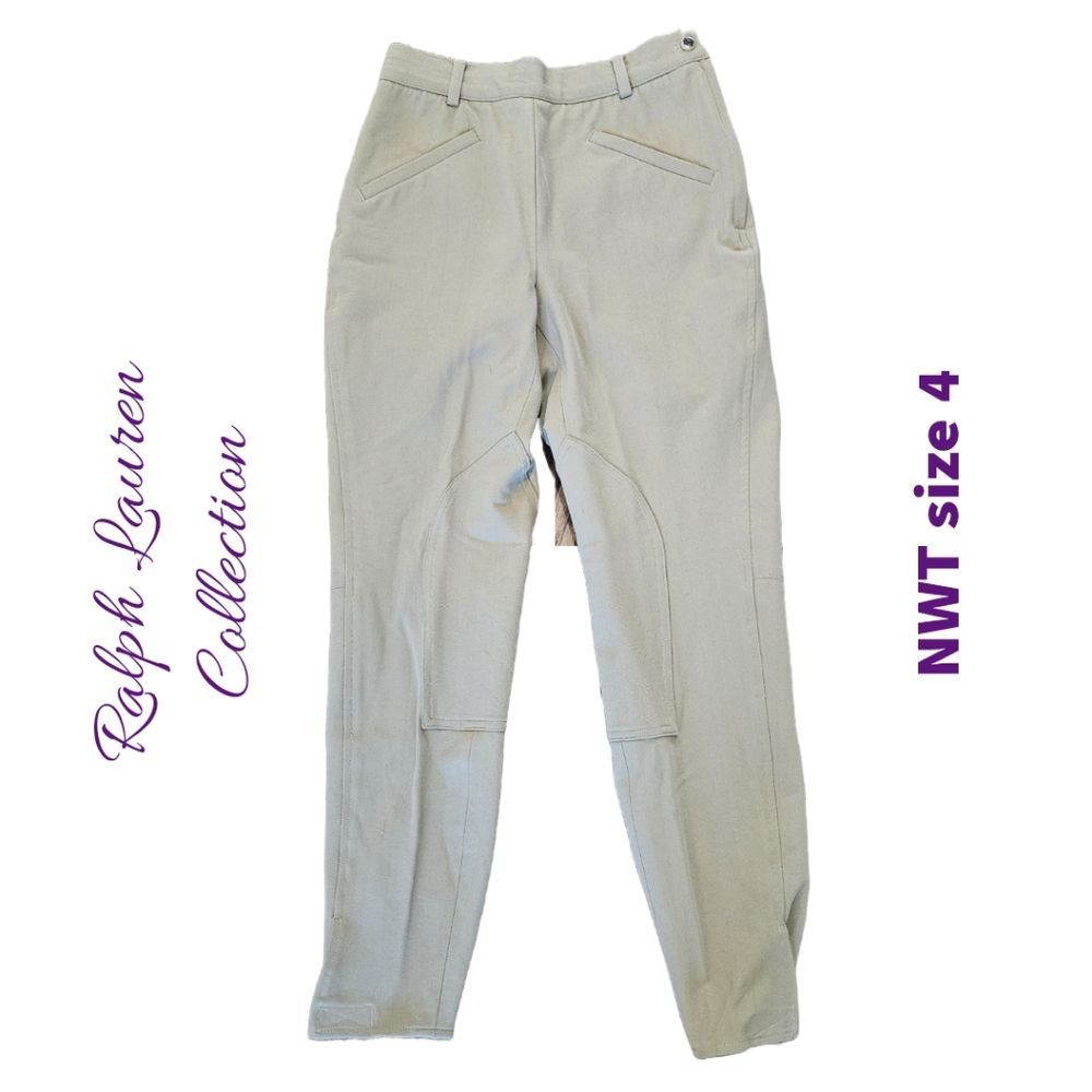 NWT Ralph Lauren Collection khaki equestrian riding breeches size 4